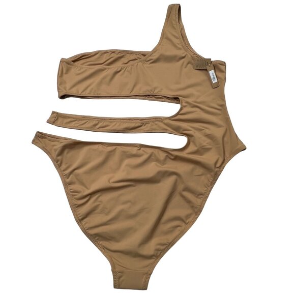 SKIMS Swim One Shoulder Monokini Ochre Womens 4X - Picture 3 of 12